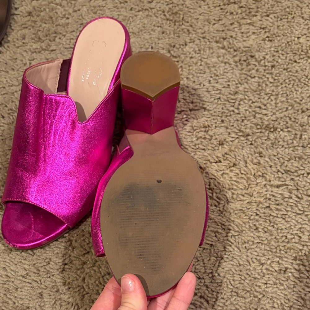 Seychelles Fuchsia Open-Toe Mules - Picture 5 of 8